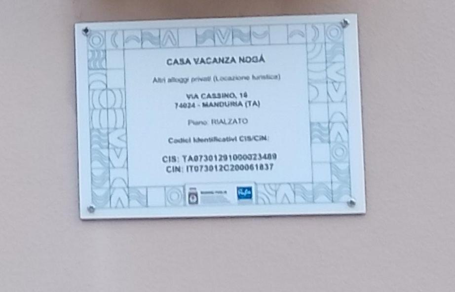 Casa Noga' Lejlighed Manduria Eksteriør billede